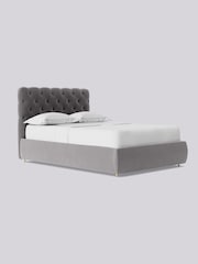 Swoon Easy Velvet Silver Grey Burbage Divan Bed - Image 3 of 8