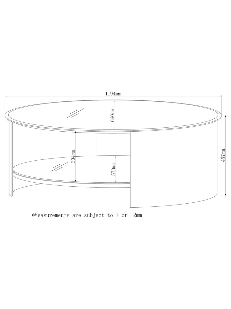 Jual Oak Florence Round Coffee Table - Image 4 of 4