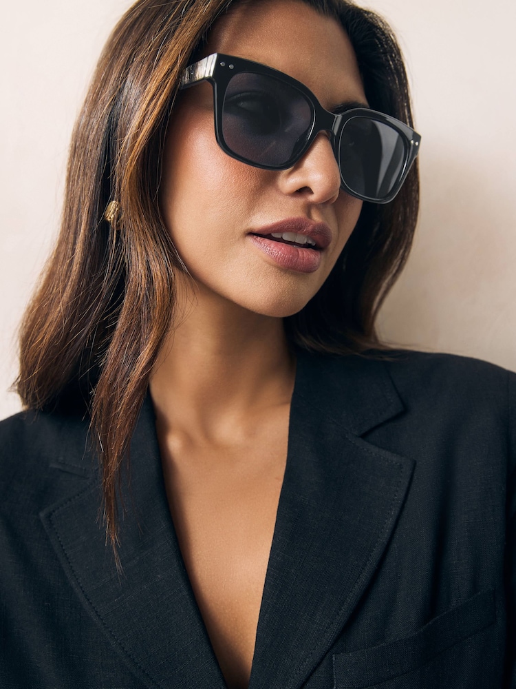 Black Preppy Style Polarised Sunglasses - Image 1 of 6 Black Preppy Style Polarised Sunglasses - Image 1 of 6