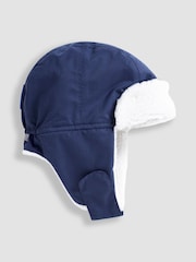 JoJo Maman Bébé Navy Blue Cosy Waterproof Hat - Image 1 of 3