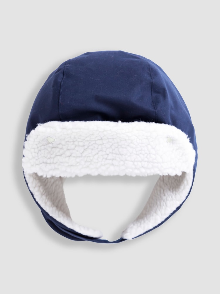 JoJo Maman Bébé Navy Blue Cosy Waterproof Hat - Image 2 of 3