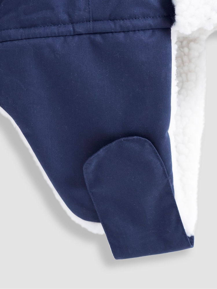 JoJo Maman Bébé Navy Blue Cosy Waterproof Hat - Image 3 of 3