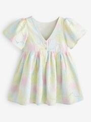 Arc-en-ciel pastel - Robe en coton brodé (3mths-10yrs) - Image 6 de 6