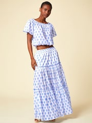 Aspiga Blue Ilana Organic Cotton Top - Image 1 of 7