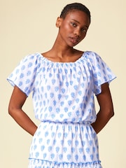 Aspiga Blue Ilana Organic Cotton Top - Image 4 of 7