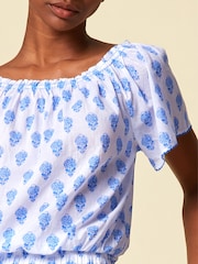 Aspiga Blue Ilana Organic Cotton Top - Image 5 of 7