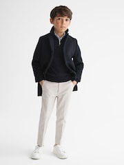 Reiss Navy Gable Senior Single Breasted Overcoat - Image 1 of 6