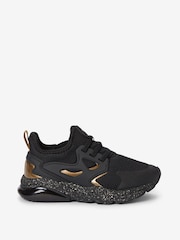 Black/Gold Pull On Trainers - Image 1 of 4