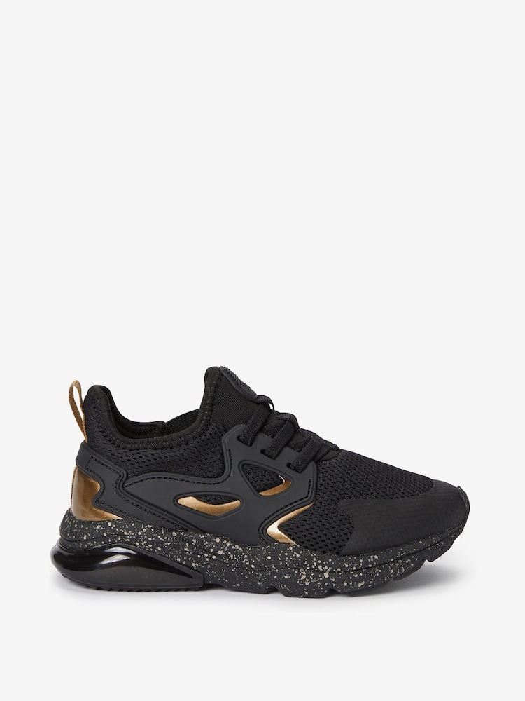Black/Gold Pull On Trainers - Image 1 of 4