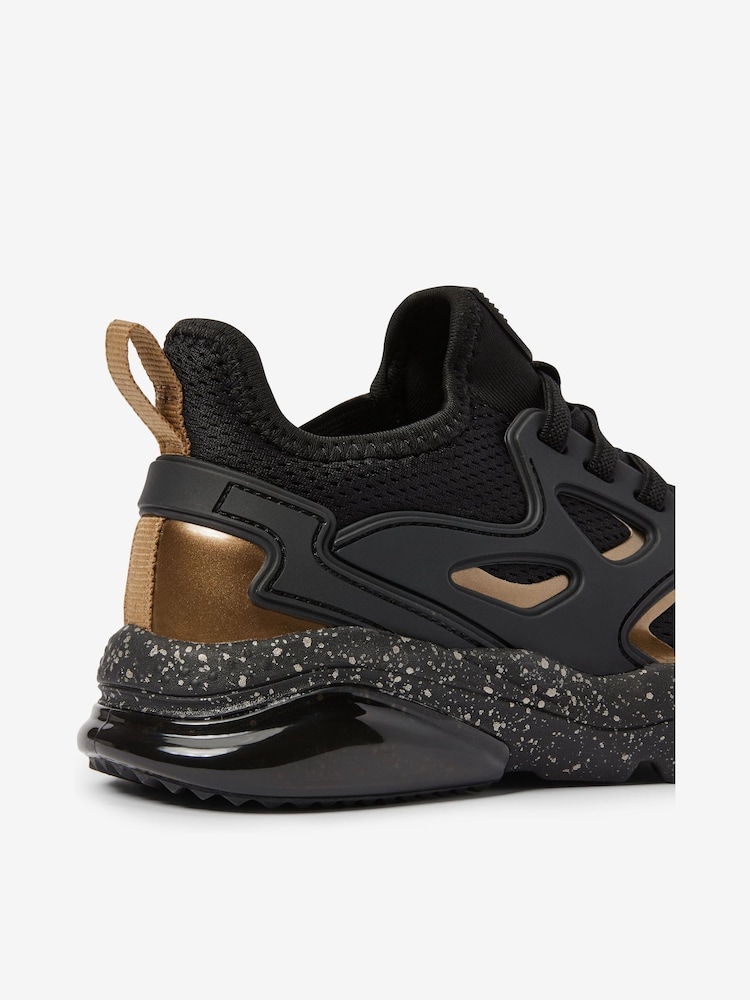Black/Gold Pull On Trainers - Image 4 of 4
