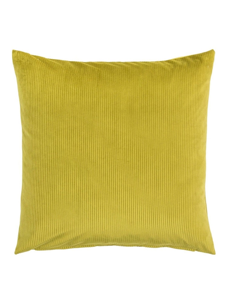 Gallery Home Set of 2 Yellow Rib Corduroy Cushions - Image 1 of 1