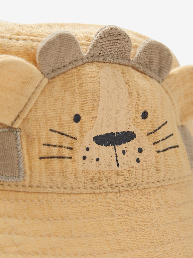 Sand Brown Character Baby Bucket Hat (0mths-2yrs) - Image 3 of 3 Sand Brown Character Baby Bucket Hat (0mths-2yrs) - Image 3 of 3