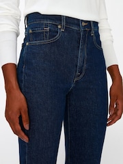 7 For All Mankind Blue Deep Dive Straight Crop Jeans - Image 5 of 6