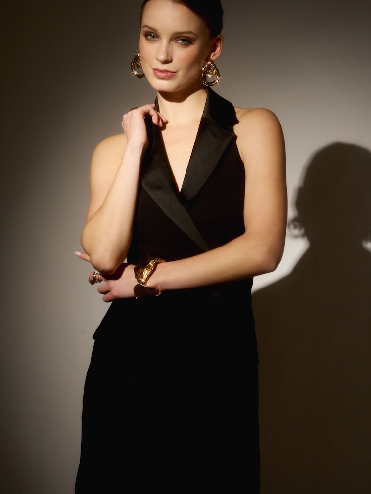 adrianna papell tuxedo dress black Amazon.com: Adrianna Papell Women's Long Tuxedo Dress