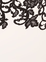 Adrianna Papell White Petite Scroll Lace Short Dress - Image 7 of 7
