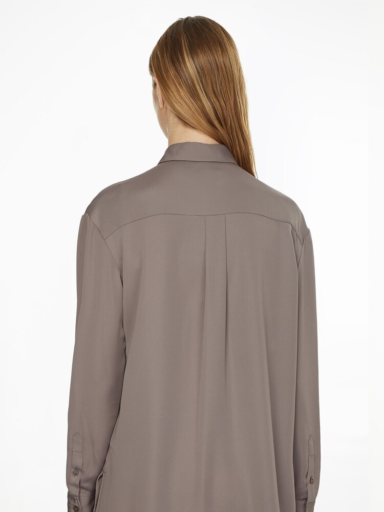 Calvin Klein Recycled Relaxed Brown Shirt - Image 2 of 4