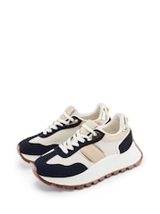 Moda in Pelle Black Demee Chunky Multi Panel Trainers - Image 2 of 4