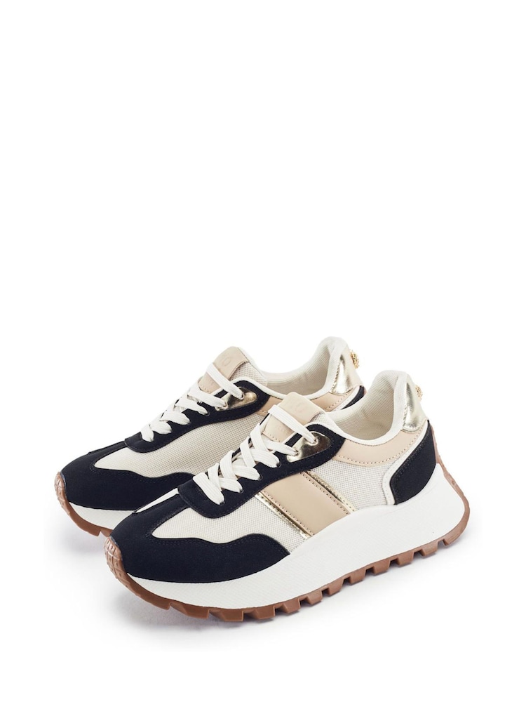 Moda in Pelle Black Demee Chunky Multi Panel Trainers - Image 2 of 4 Moda in Pelle Black Demee Chunky Multi Panel Trainers - Image 2 of 4