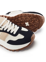 Moda in Pelle Black Demee Chunky Multi Panel Trainers - Image 3 of 4