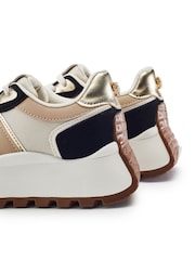 Moda in Pelle Black Demee Chunky Multi Panel Trainers - Image 4 of 4