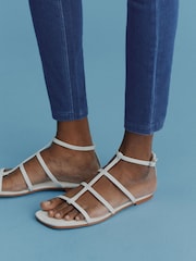 Blue Dark Wash Jersey Denim Leggings - Image 5 of 6