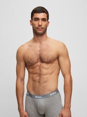 BOSS Black/Grey/White Power Boxers 3 Pack - Image 10 of 12