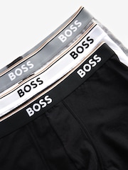 BOSS Black/Grey/White Power Boxers 3 Pack - Image 6 of 12