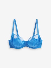Blue/Coral Orange/Cream DD+ Non Pad Full Cup Bras 3 Packs - Image 9 of 9