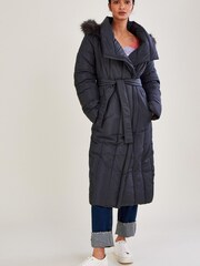 Monsoon Vera Vertical Stitch Padded Coat - Image 1 of 4