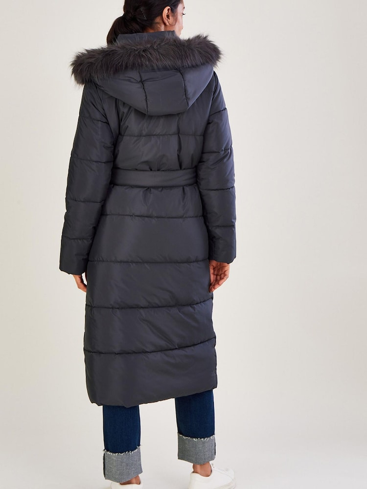Monsoon Vera Vertical Stitch Padded Coat - Image 2 of 4