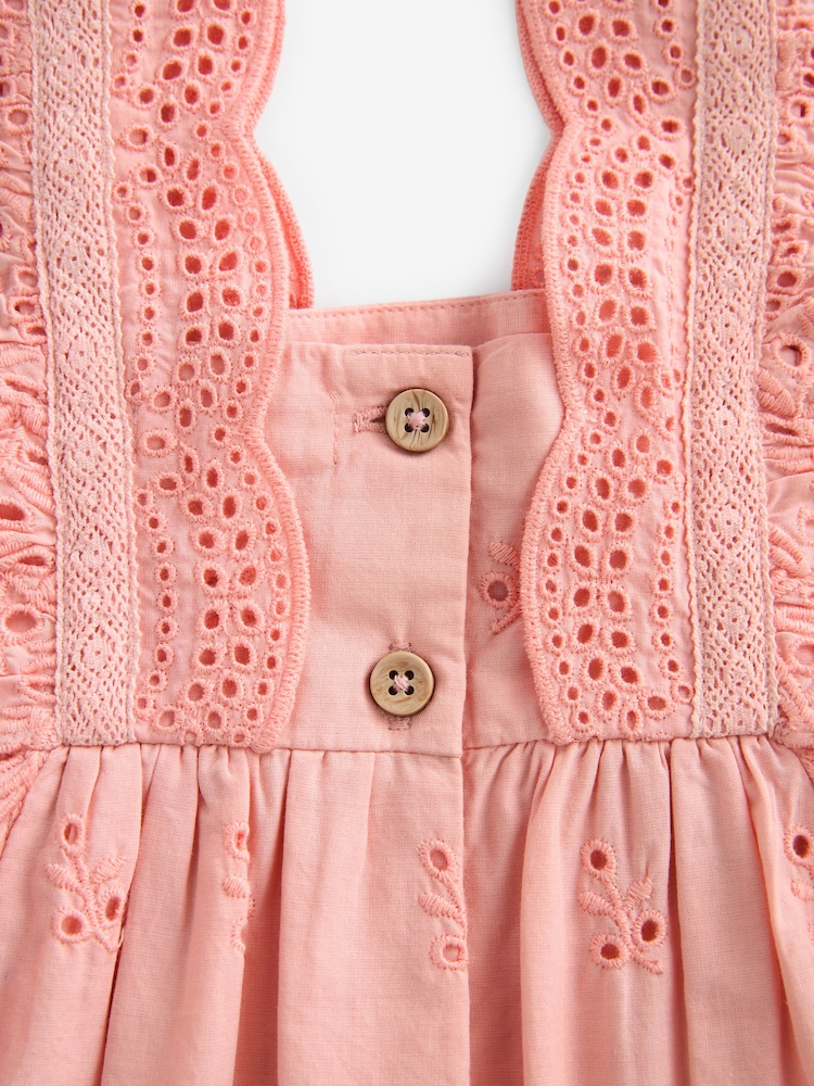 Pink - Baumwollkleid mit Lochstickerei (3 Monate bis 8 Jahre) - Bild 8 von 8