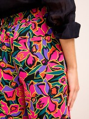 Pink Floral Texture Wide Leg Trousers - Image 5 of 6