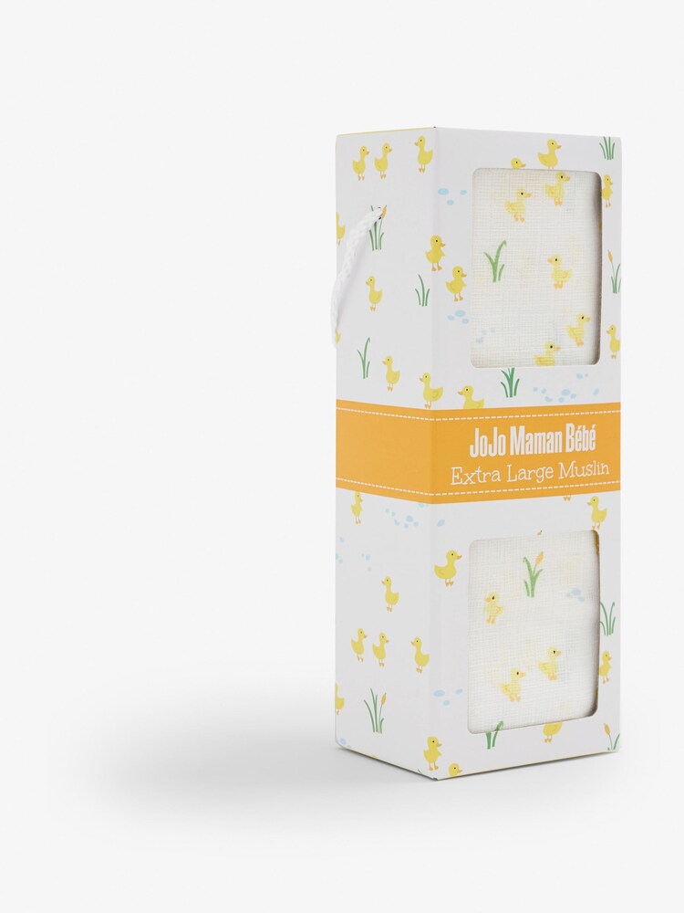 JoJo Maman Bébé Yellow Extra Large Duck Print Muslin - Image 1 of 4