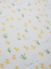 JoJo Maman Bébé Yellow Extra Large Duck Print Muslin - Image 3 of 4