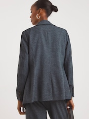 JD Williams Single Breasted Houndstooth Black Blazer - Image 2 of 5