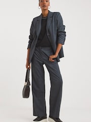 JD Williams Single Breasted Houndstooth Black Blazer - Image 3 of 5