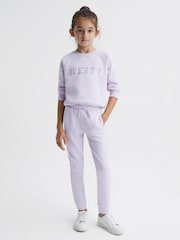 Reiss Lilac Maria Junior Sequin Joggers - Image 3 of 7