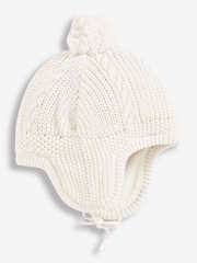 JoJo Maman Bébé Cream Cosy Cable Knitted Hat - Image 1 of 1