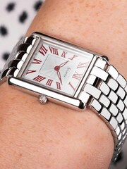Accurist Womens Silver Tone Rectangle Stainless Steel Bracelet Analogue Watch - Image 6 of 6