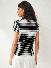 Monochrome Essential Pure Cotton Short Sleeve Crew Neck T-Shirt - Image 3 of 6