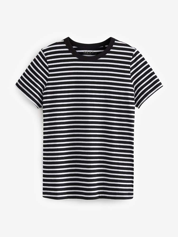 monochrome - Essential Pure Cotton Courts Col rond T-shirt - Image 5 of 6
