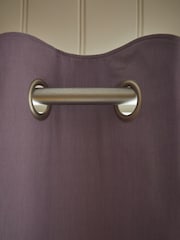 Purple Elderberry Blackout/Thermal Cotton Eyelet Curtains - Image 7 of 8