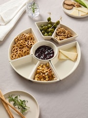 Set of 5 Natural Hayden Speckle Nibble and Dip Bowl Set - Image 1 of 5