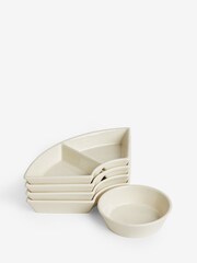 Set of 5 Natural Hayden Speckle Nibble and Dip Bowl Set - Image 5 of 5