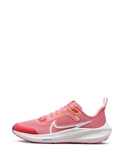 Nike Coral Pink Air Zoom Pegasus 40 Youth Running Trainers - Image 2 of 11