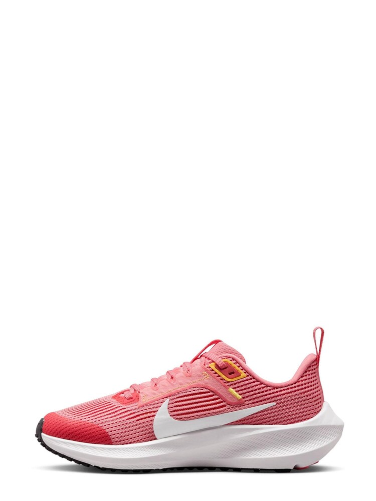 Nike Coral Pink Air Zoom Pegasus 40 Youth Running Trainers - Image 4 of 11