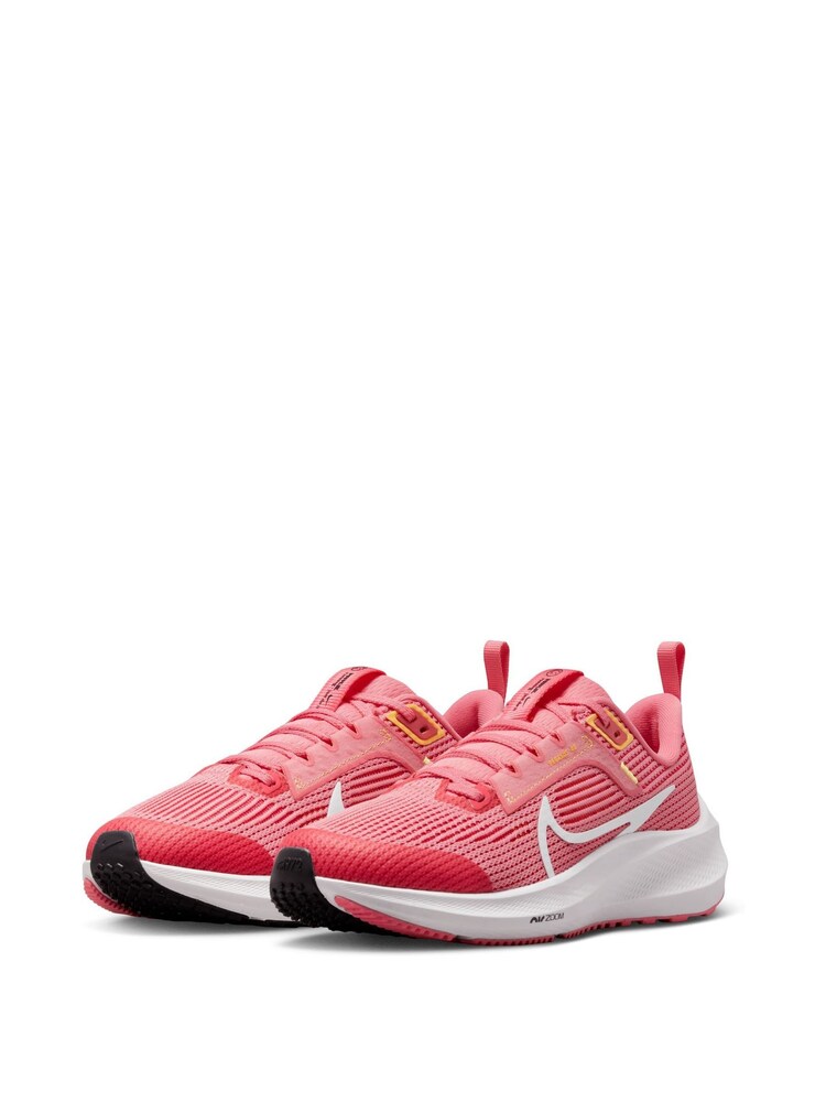 Nike Coral Pink Air Zoom Pegasus 40 Youth Running Trainers - Image 5 of 11