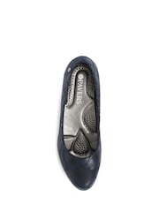 Pavers Blue Pavers Block Heeled Black Court Shoes - Image 3 of 5