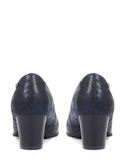 Pavers Blue Pavers Block Heeled Black Court Shoes - Image 5 of 5