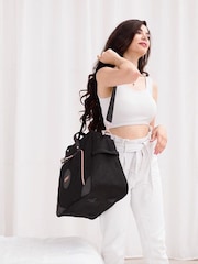 Cabin Max Black Vela 30L Ladies Tote Holdall Bag 45x36x20cm - Image 7 of 8
